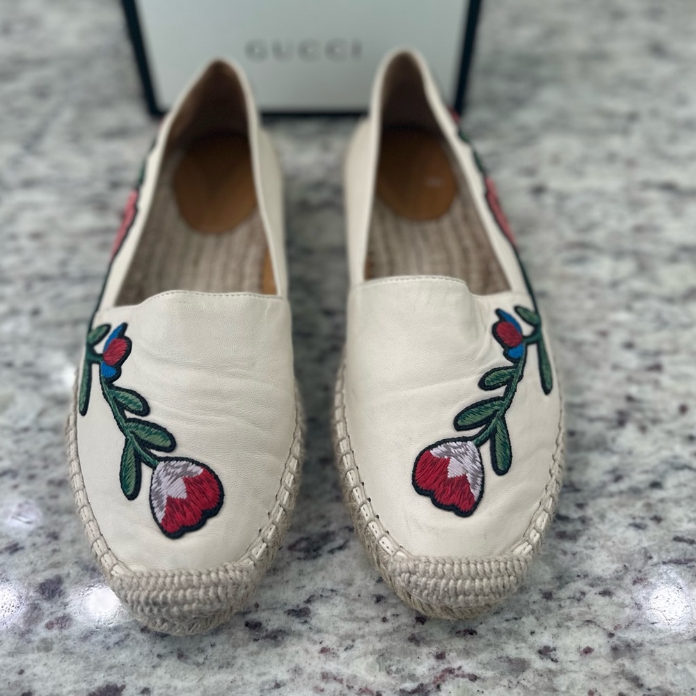 Gucci Leather Espadrilles - Size 37 - Picture 2 of 4
